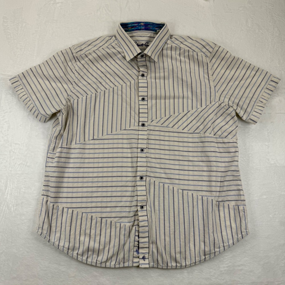 Robert Graham 3XL Classic Fit White Gate Street‎ Classic Fit Short Sleeve Shirt